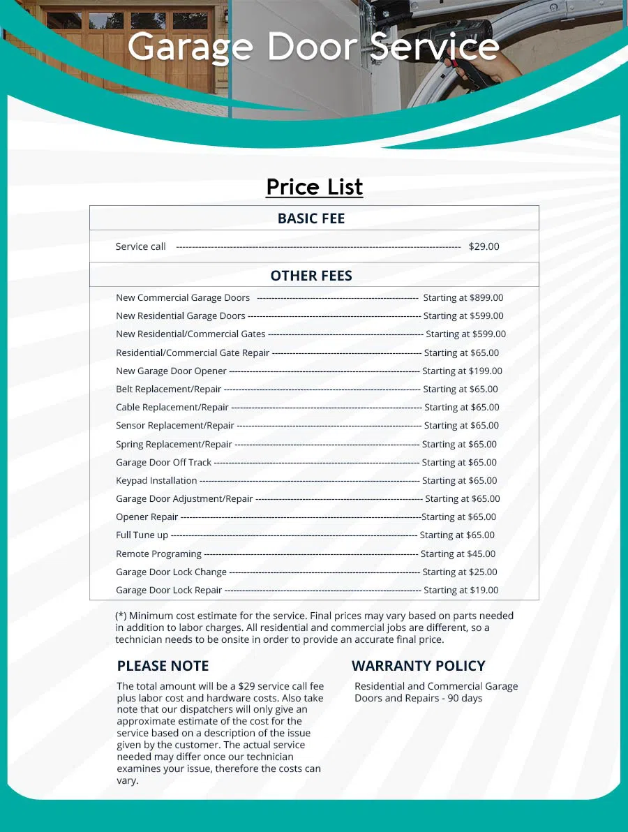 Garage Door Mobile Service Repair Cypress, CA 714-576-5785